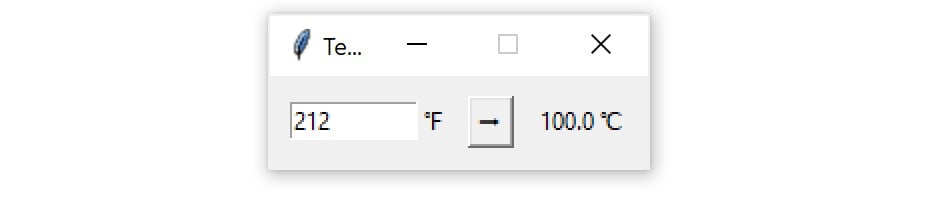 A temperature conversion application built with Tkinter