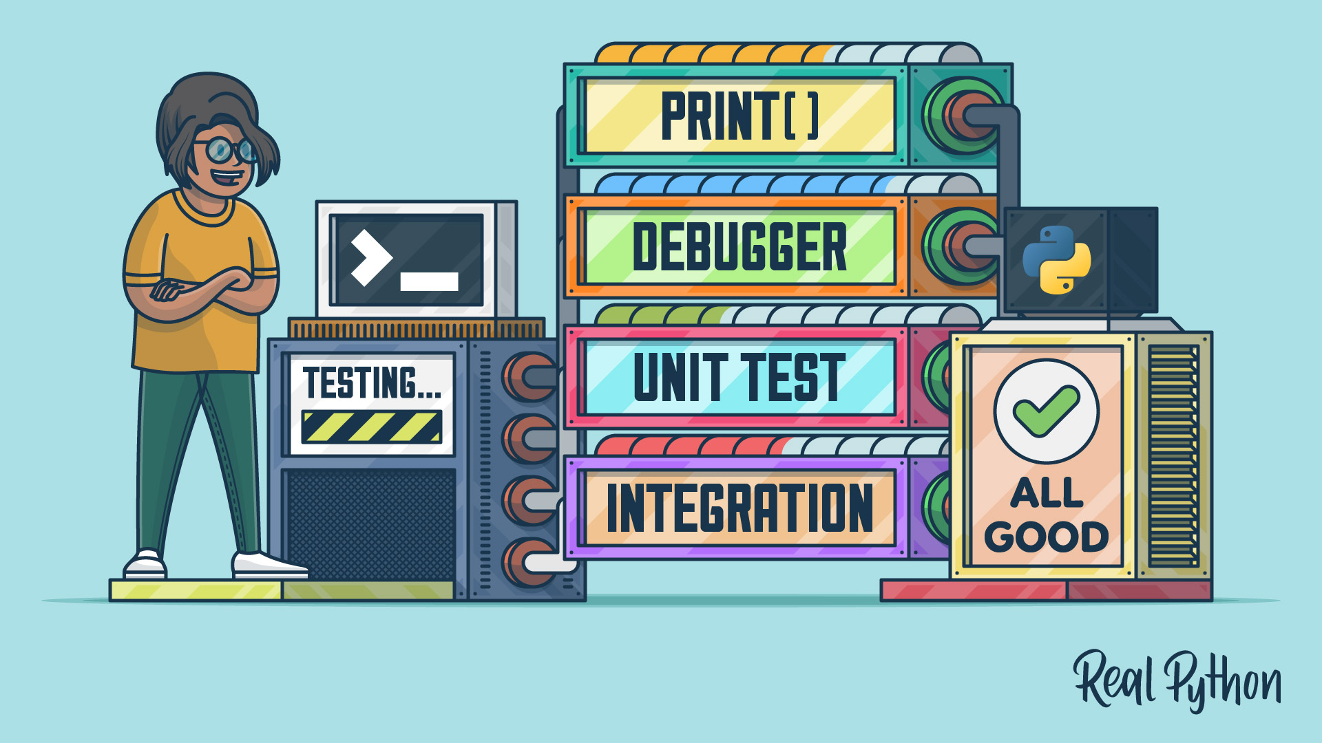 Title image for 4 Techniques for Testing Python Command-Line (CLI) Apps (Testing Python Command-Line Apps)