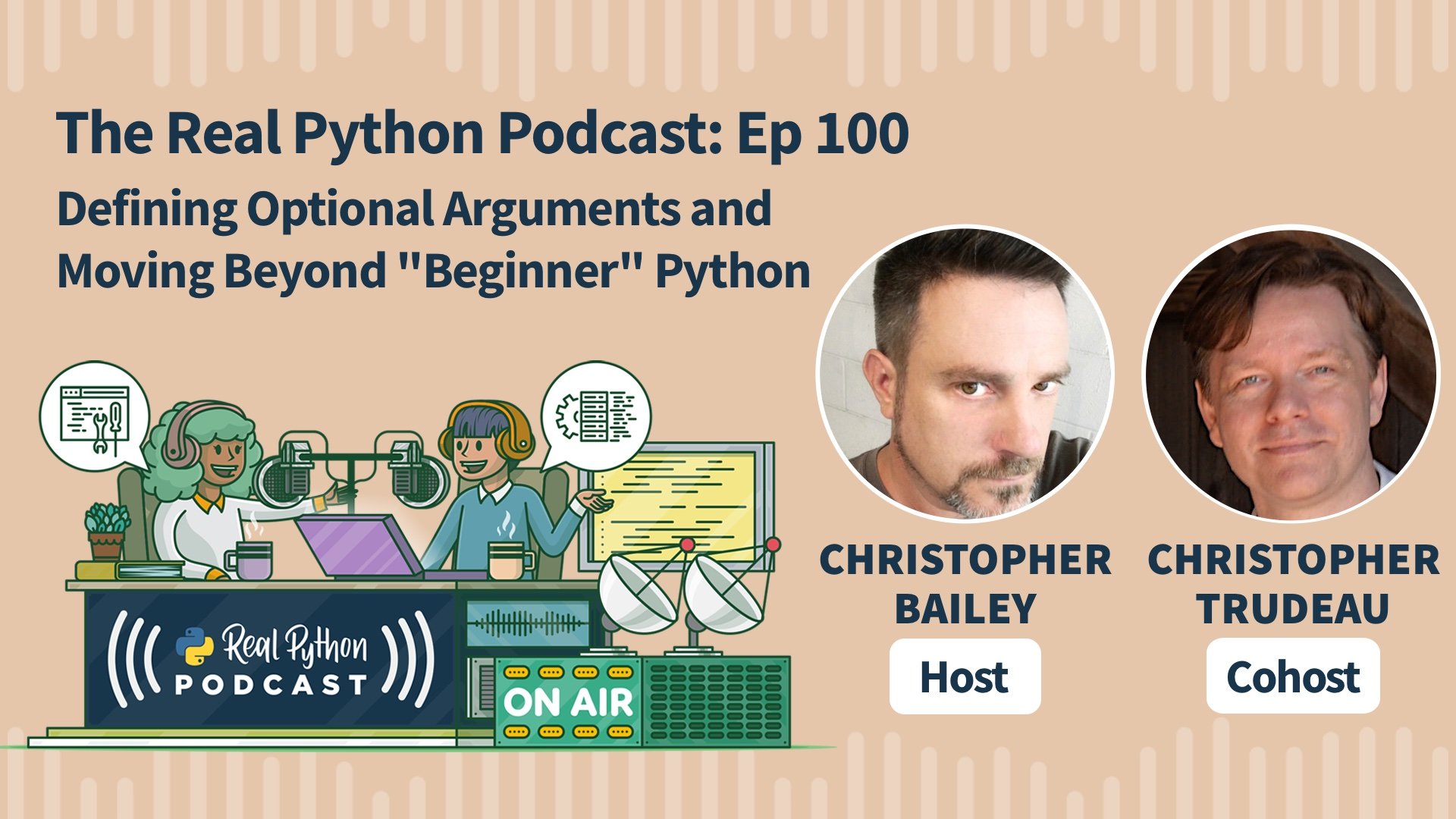 Real Python Podcast Episode #100 Title Artwork