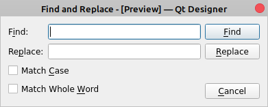 Find Replace Dialog