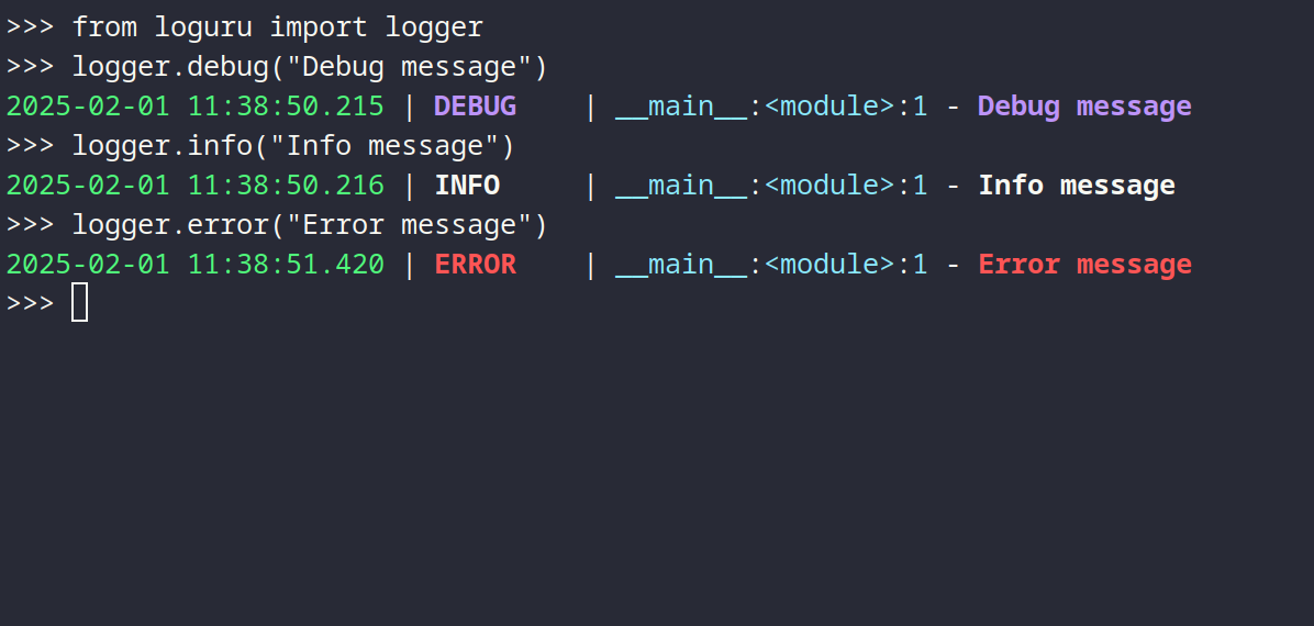 Loguru Basic Usage