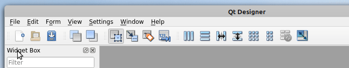 Qt Designer Toolbar