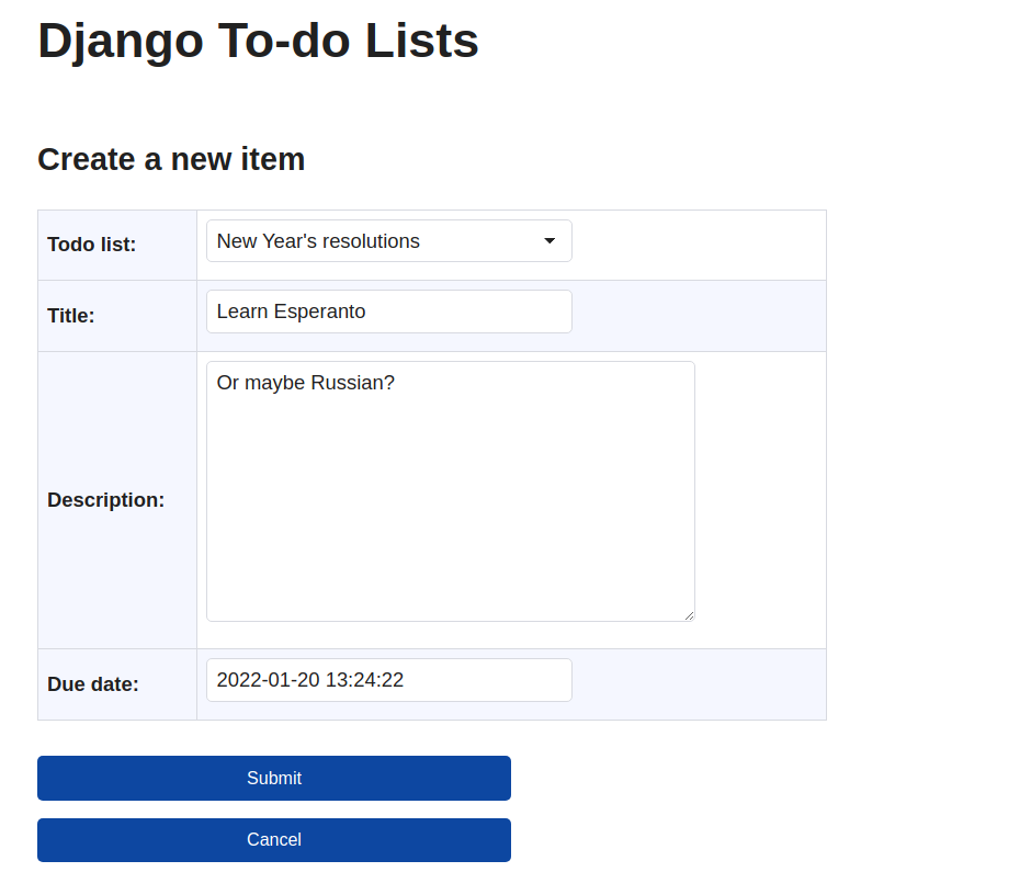 Manage Your To Do Lists Using Python And Django Real Python