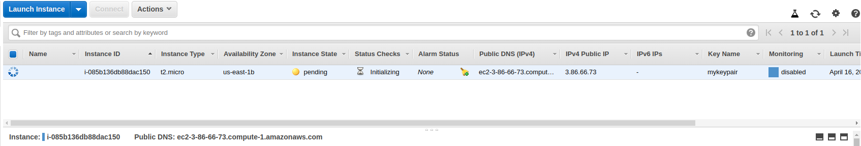 EC2 instance is in peding status