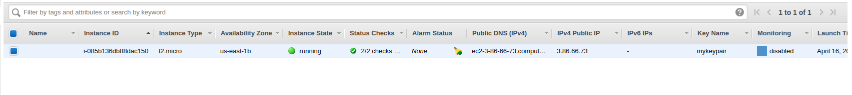 EC2 instance is ready