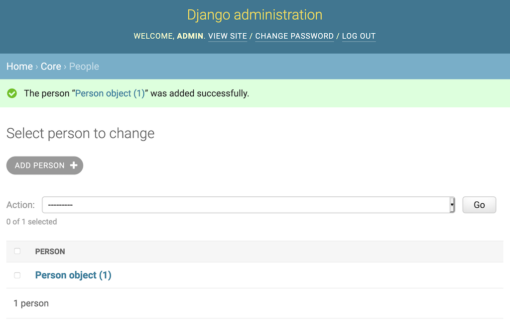 django admin