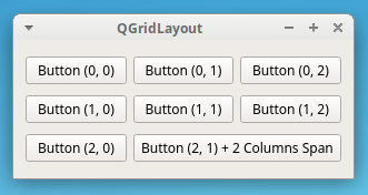 PyQt QGridLayout example