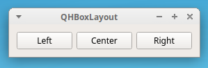 PyQt QHBoxLayout example