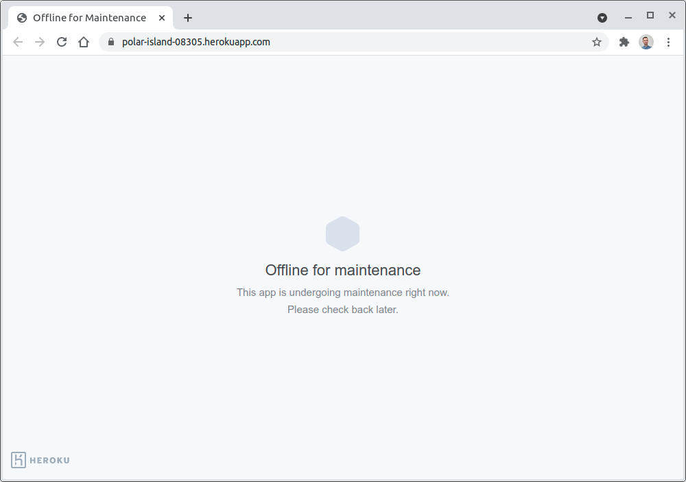 Heroku App in the Maintenance Mode