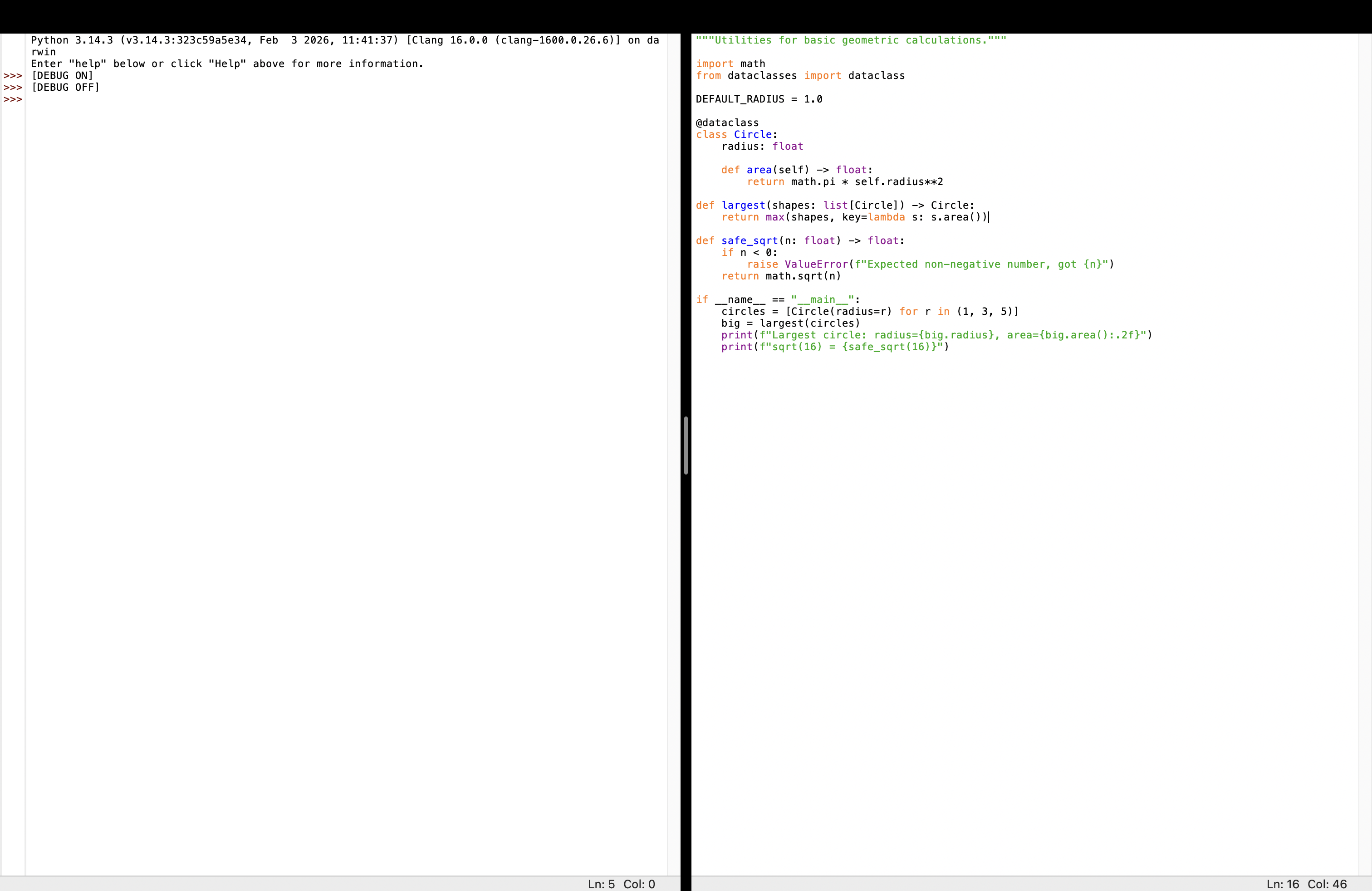 IDLE IDE Interface