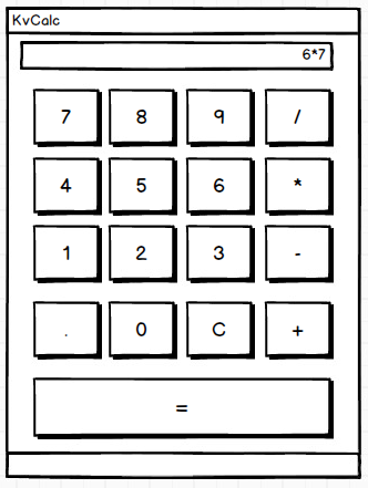 Kivy Calculator Mockup