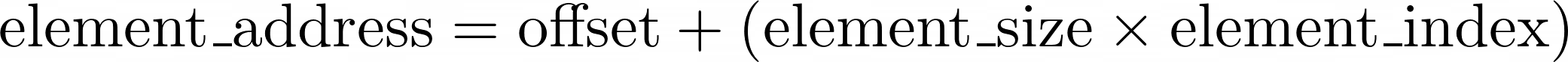 Formula to Calculate the Memory Address of a Sequence Element