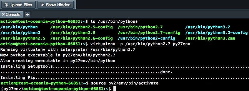 virtualenv python3