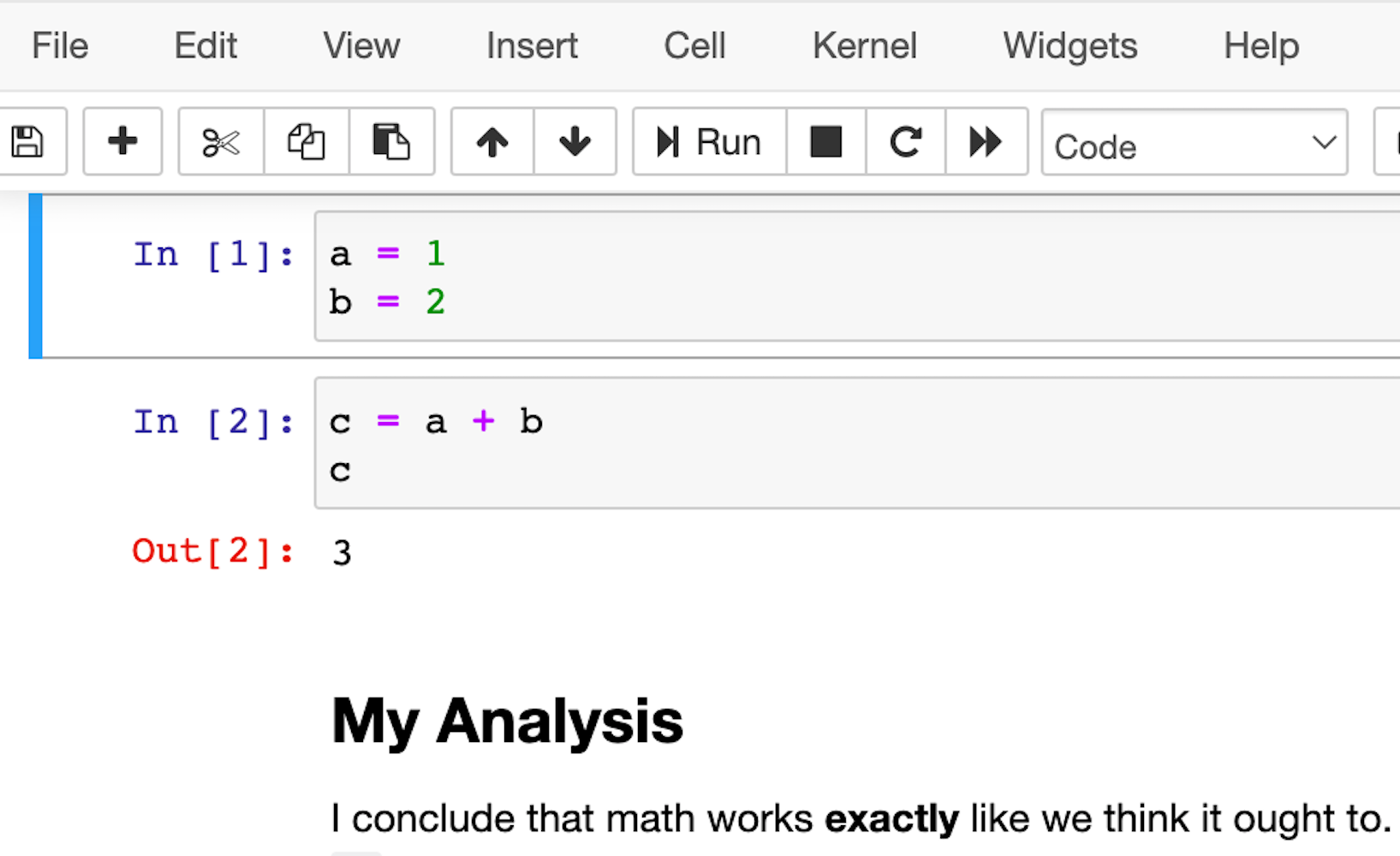 A screenshot of a Jupyter notebook.