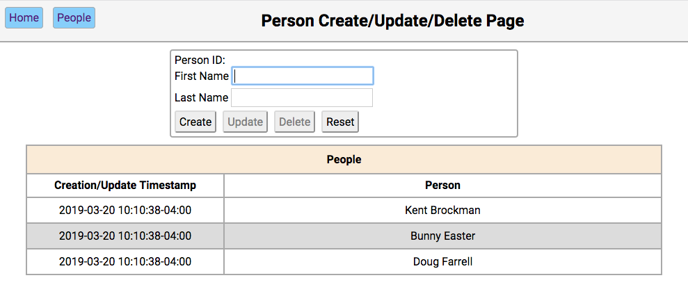 people page after styling and javascript