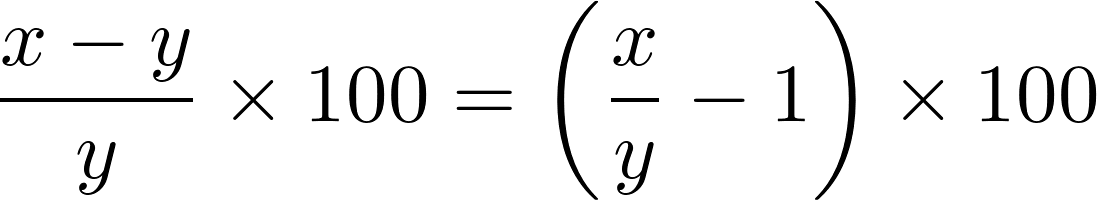 Percent Change Formula