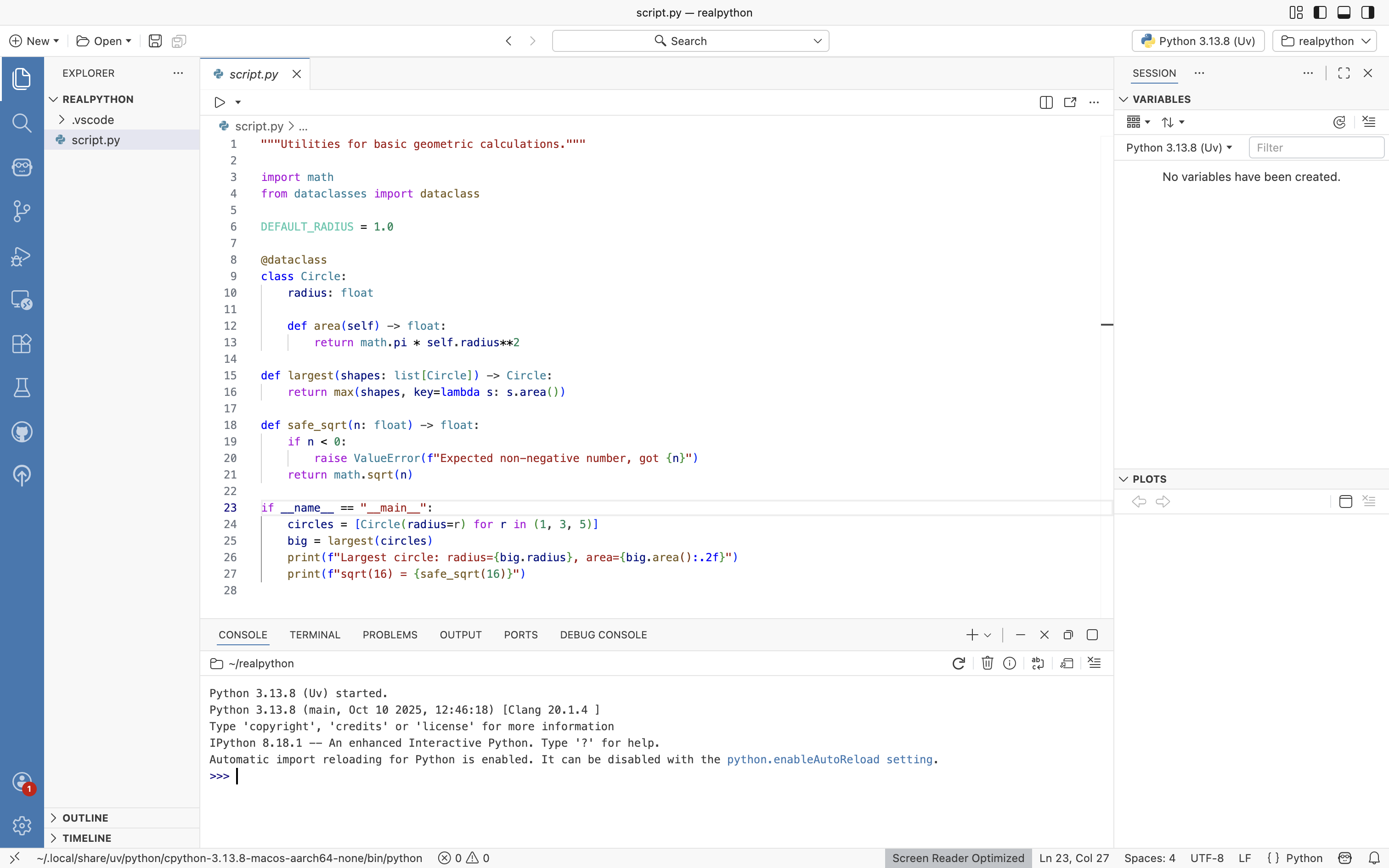 Positron Editor Interface