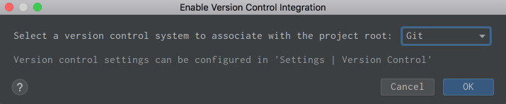 Enable Version Control Integration in PyCharm