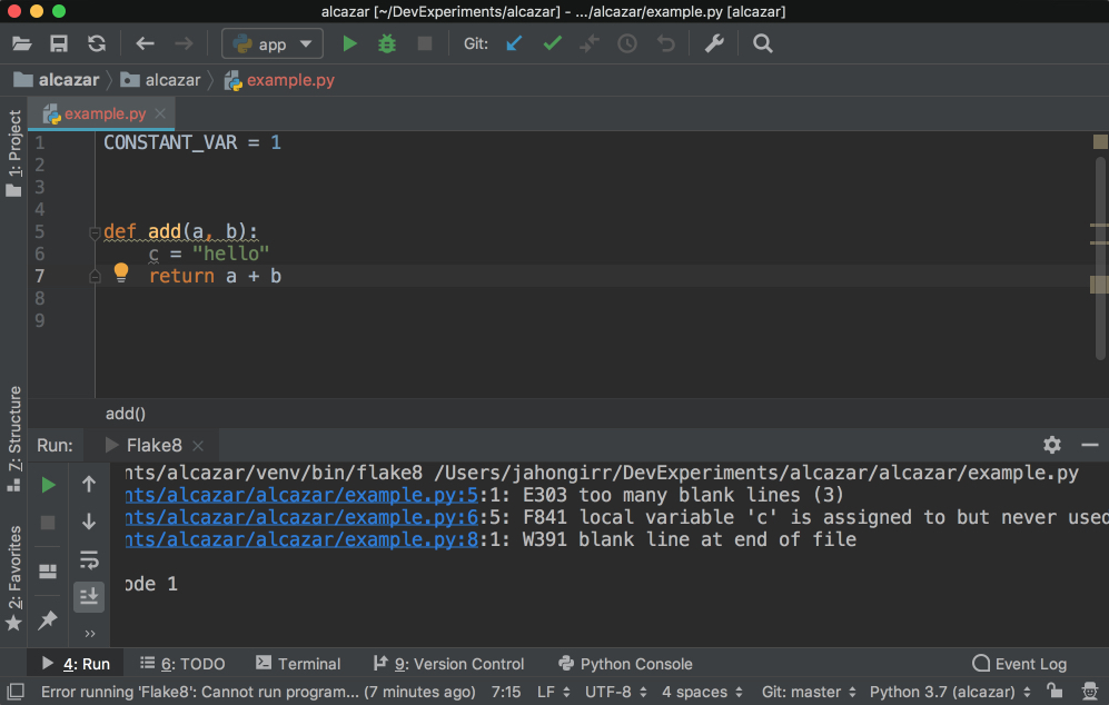 pycharm terminal