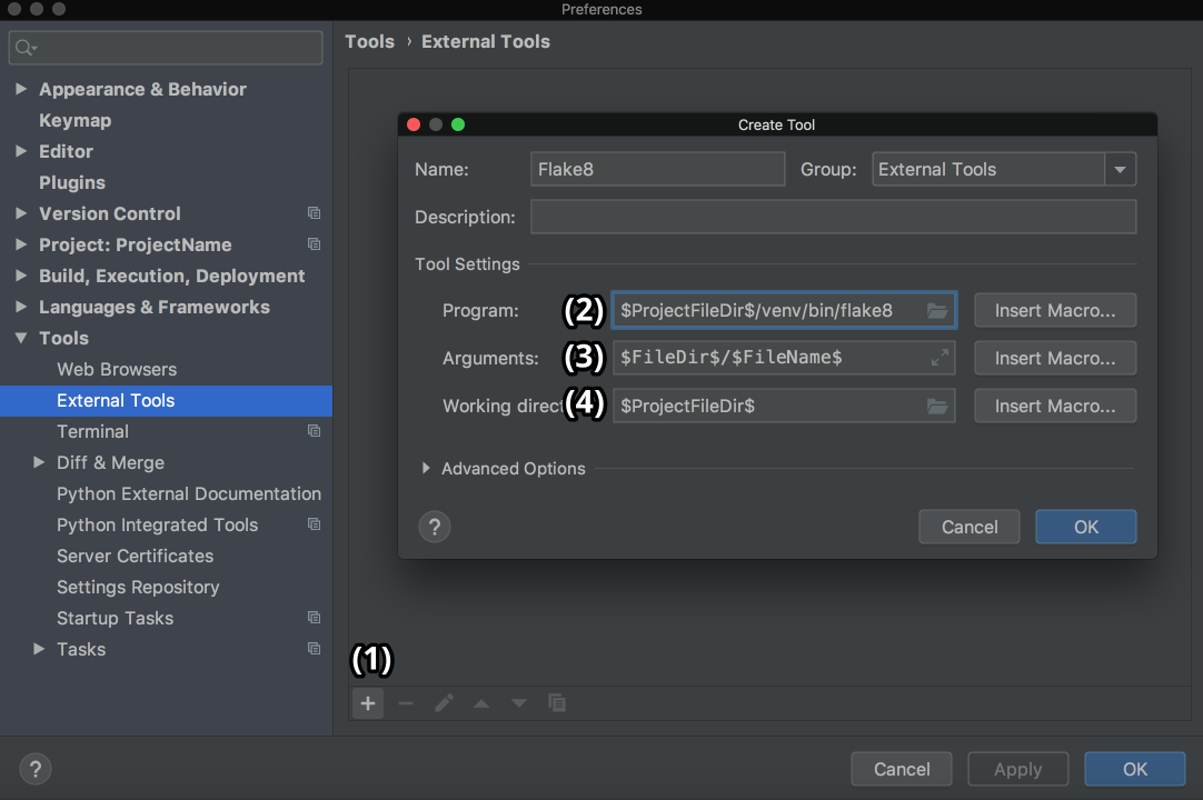 Flake8 tool in PyCharm