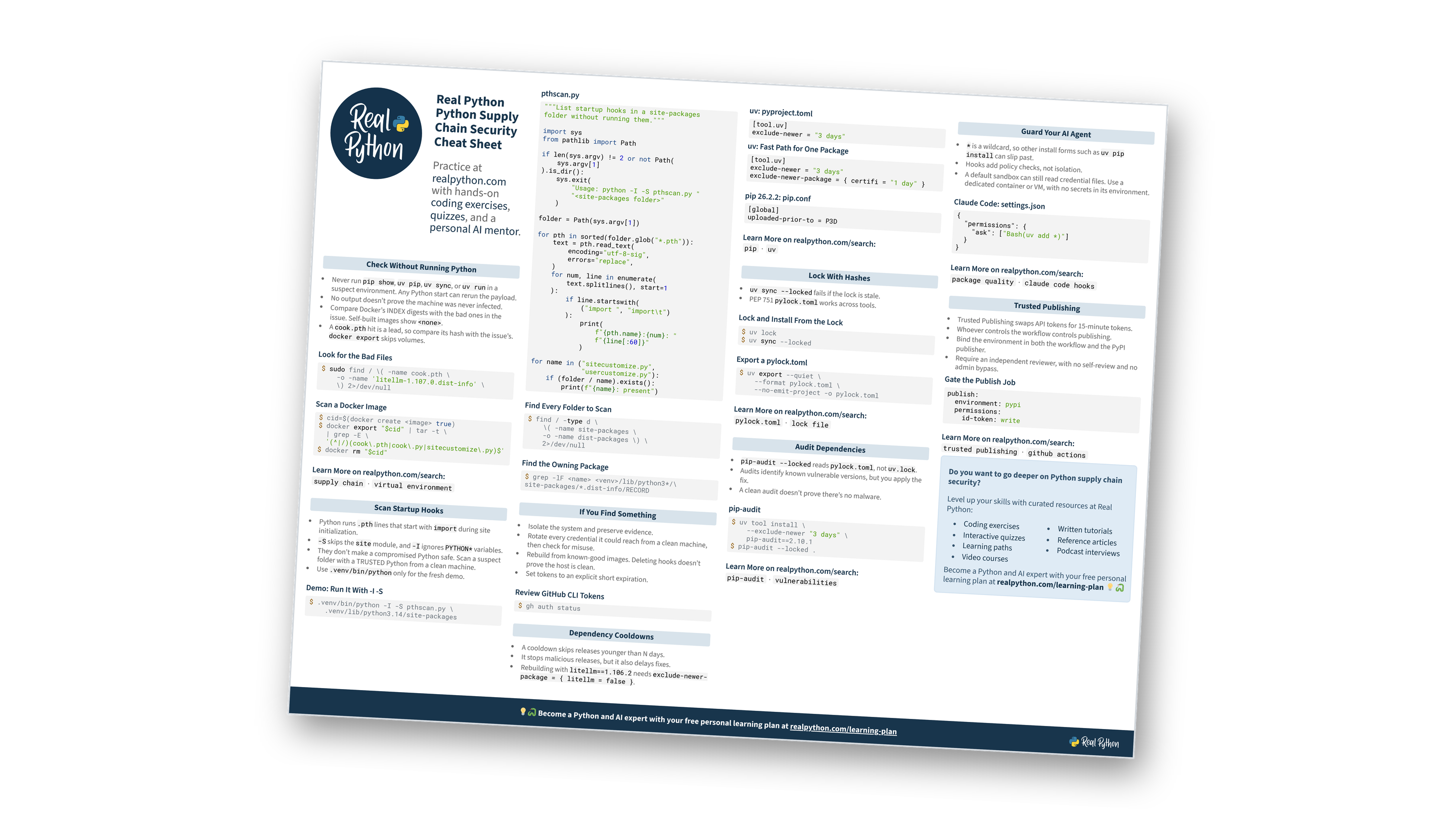 Python Supply Chain Security Cheat Sheet