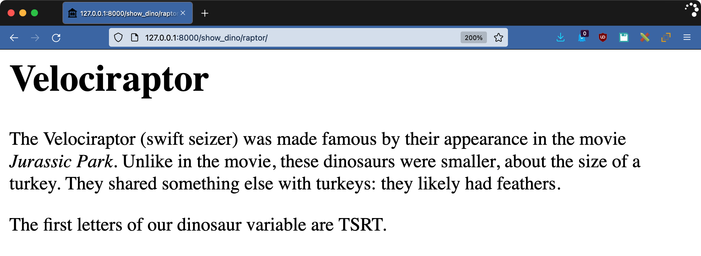 Result of template containing first_letter filter