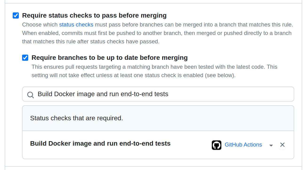 Require Status Checks to Pass Before Merging