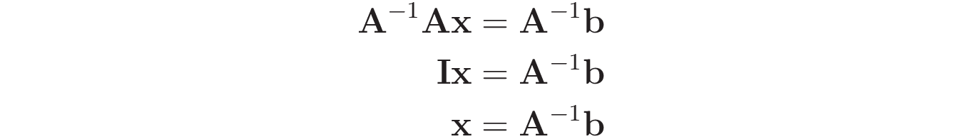 Solution of a linear system using matrix inverse