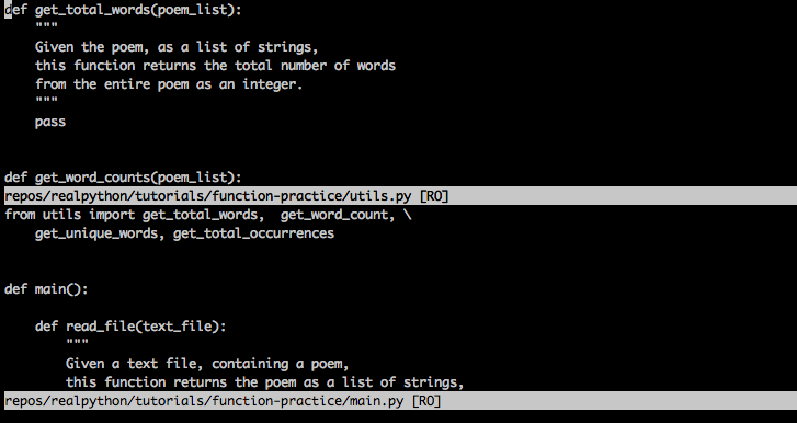 Split layouts in VIM