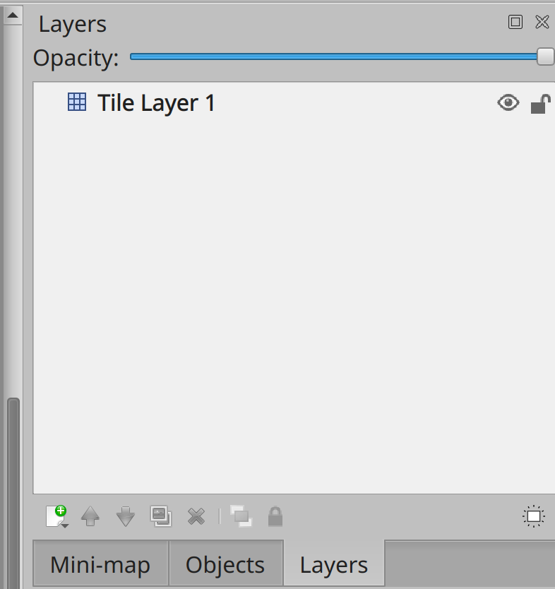 The Layers view in Tiled