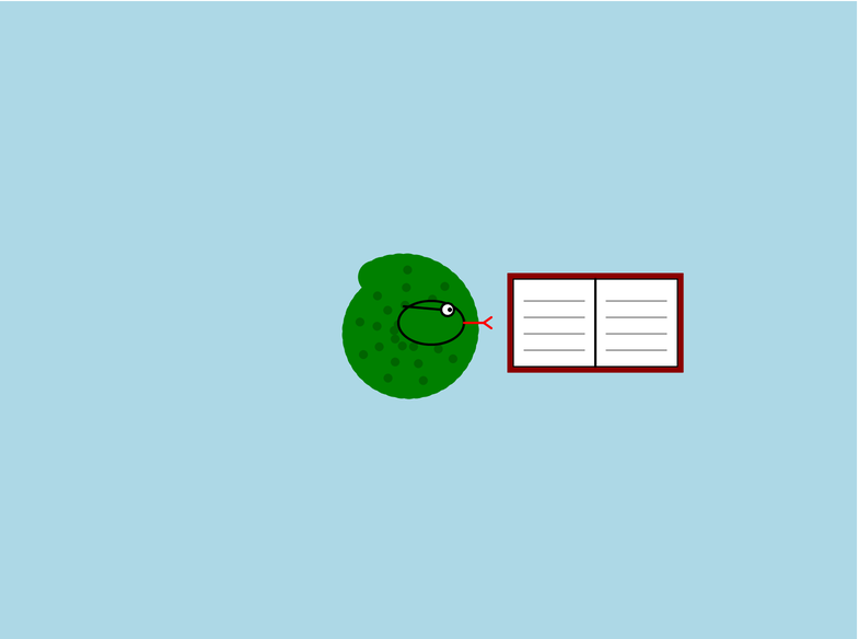 A python reading a book, drawn by DeepSeek V4 Flash Vision Exp