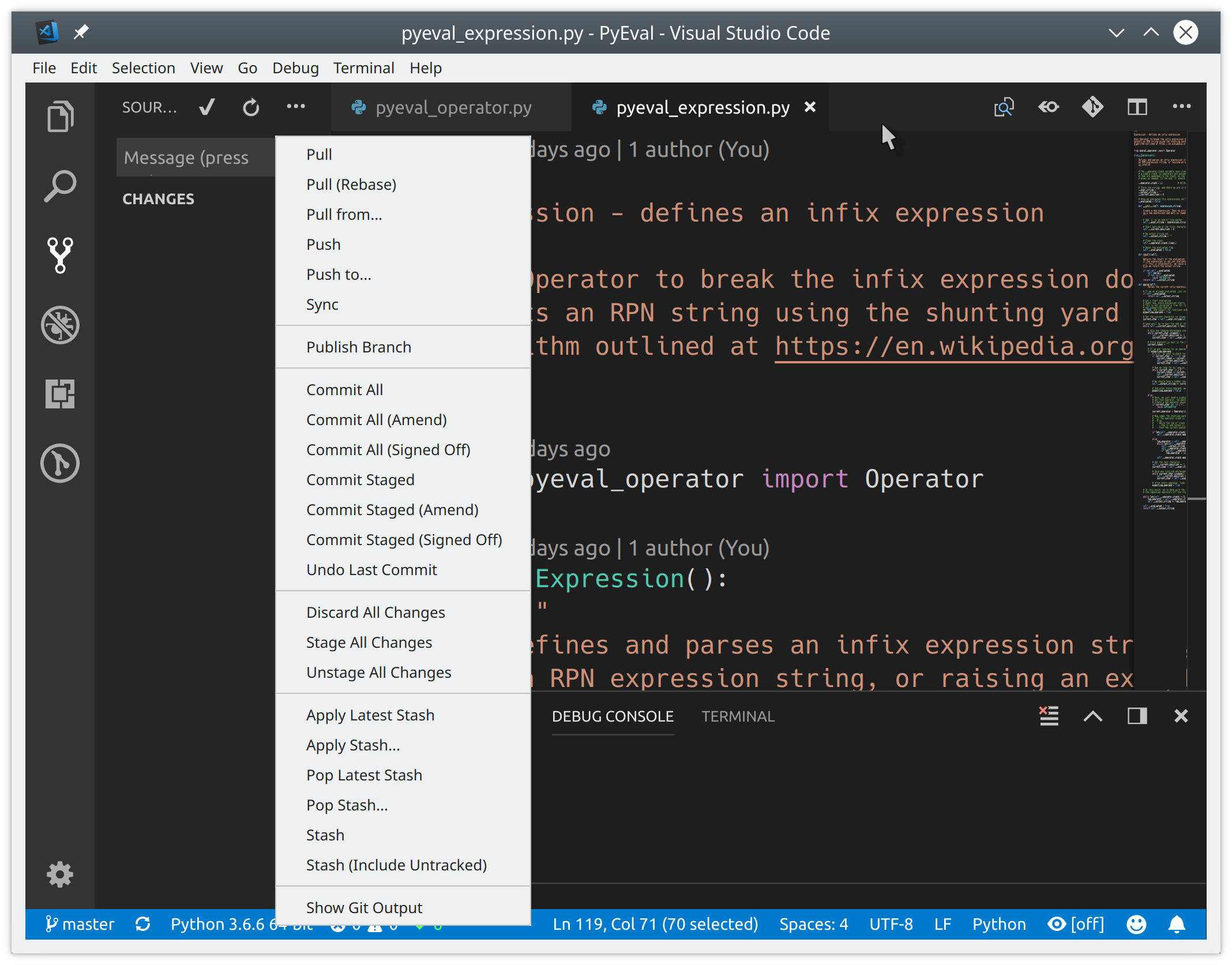 visual studio code python