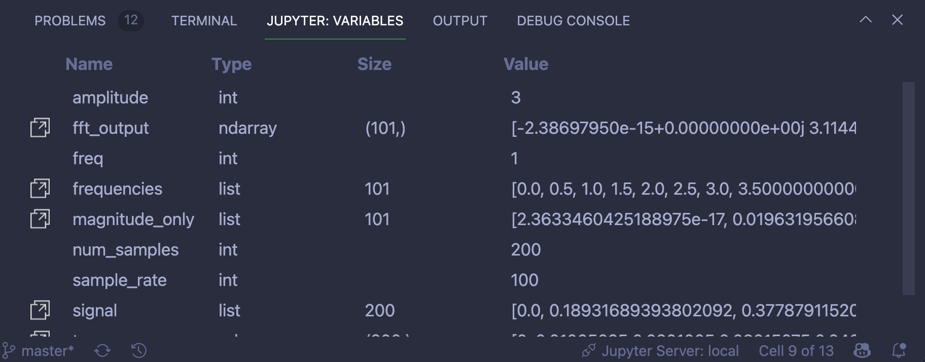 VS Code Variable View