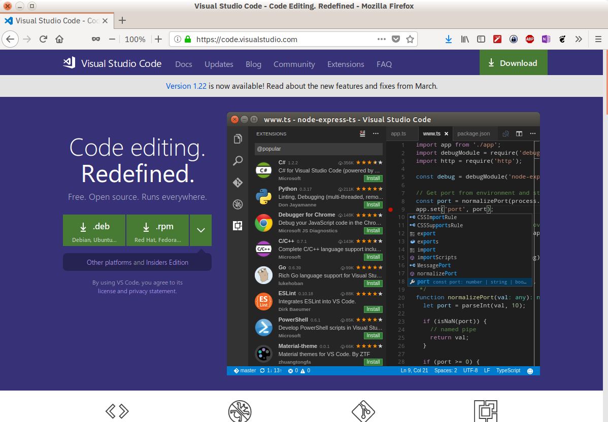 run python in visual studio code on linux