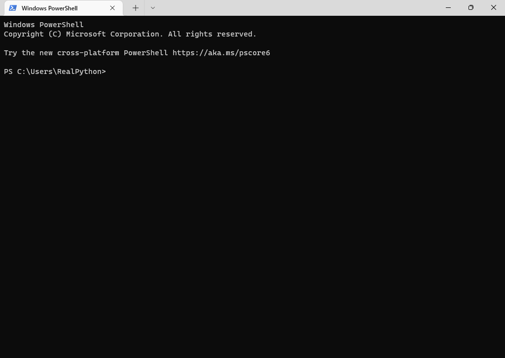 Windows Terminal with Windows PowerShell tab